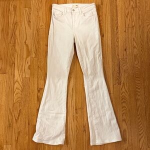 L'AGENCE sz 26 flare leg high rise Classic White Denim Jean great pre owned cond